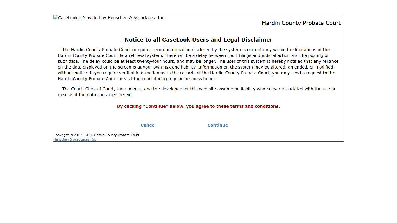 Hardin County Probate Court - Record Search